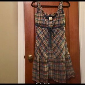 Free People Sleeveless Plaid Dress